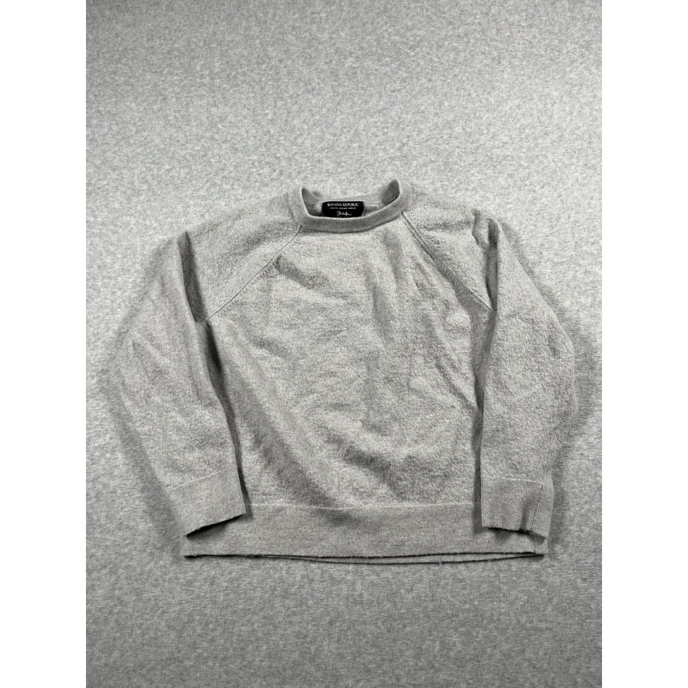 Banana Republic 100% Merino Wool Sweater Womens XL Gray 90s Minimalist Capsule